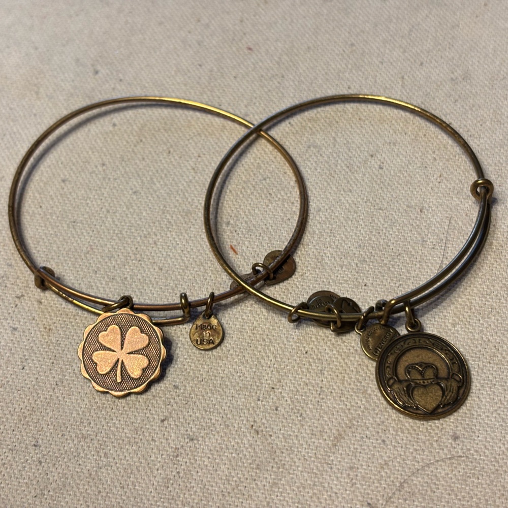 Claddagh and clover Alex and Ani Gold-Tone Charm Bracelets
